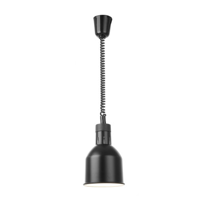 Výškově nastavitelná ohřívací lampa válcová, HENDI, Černá, 230V/250W, 175x(H)250mm | 273852