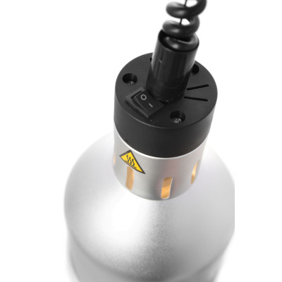 Výškově nastavitelná ohřívací lampa válcová, HENDI, Stříbrná, 230V/250W, 175x(H)250mm | 273883