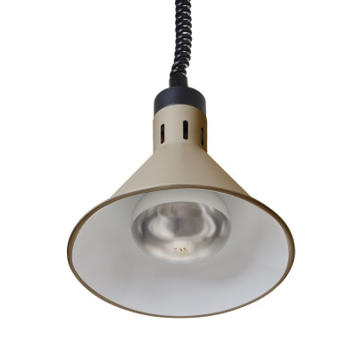 Závěsná výhřevná lampa s nastavitelnou výškou, kuželová, HENDI, Béžová, 230V/250W, 275x(H)250mm | 273777