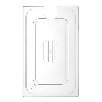 Víko pro polykarbonátové GN nádoby s výřezem pro sous-vide cirkulátor, HENDI, GN 1/1, Průhledná, 530x325mm | 864203