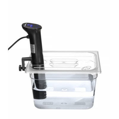 Víko pro polykarbonátové GN nádoby s výřezem pro sous-vide cirkulátor, HENDI, GN 1/2, Průhledná, 265x325mm | 864210