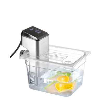 Víko pro polykarbonátové nádoby GN s výřezem pro cirkulační čerpadlo sous vide, HENDI, GN 1/2, Průhledná, 265x325mm | 864234