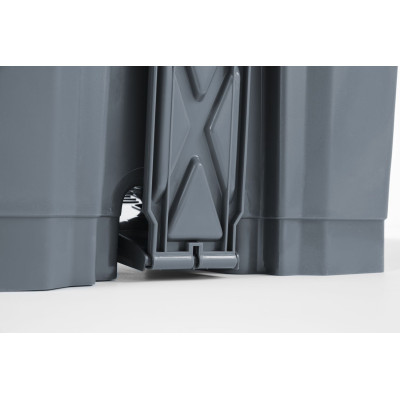 Nádoba na odpadky s pedálem, AmerBox, 68L, Světle šedá, 490x410x(H)660mm | 691151