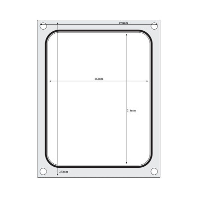 Těsnicí matrice pro těsnicí stroj , HENDI, na misku bez dělení 227x178 mm | 805572