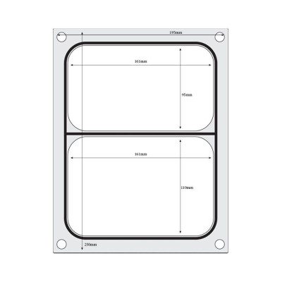 Těsnicí matrice pro těsnicí stroj , HENDI, na dvoudílnou misku 227x178 mm | 805596