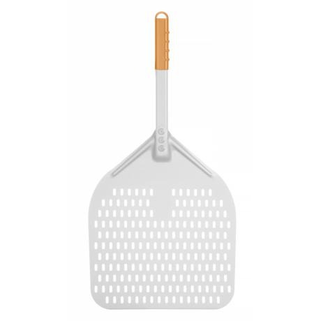 Lopatka na pizzu s perforací a krátkou rukojetí, čtvercová, HENDI, 350x710mm | 618066