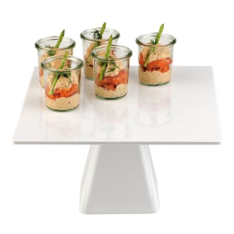 Čtvercový stojan na dorty, HENDI, 310x310x(H)160mm | 566527