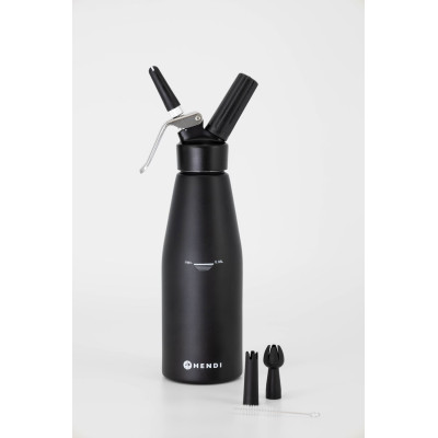 Láhev na šlehačku, HENDI, Kitchen Line, 0,95L, Černá, 95x(H)320mm | 588598