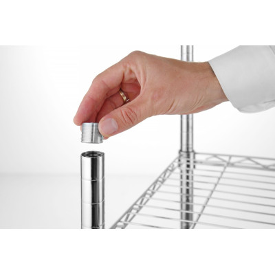 Úložný stojan s 5 policemi, HENDI, Chrom, 910x455x(H)1830mm | 812204