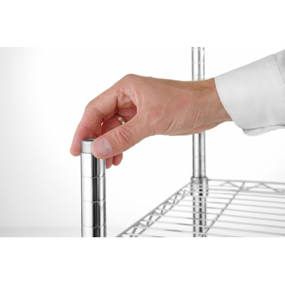 Úložný stojan s 5 policemi, HENDI, Chrom, 910x455x(H)1830mm | 812204