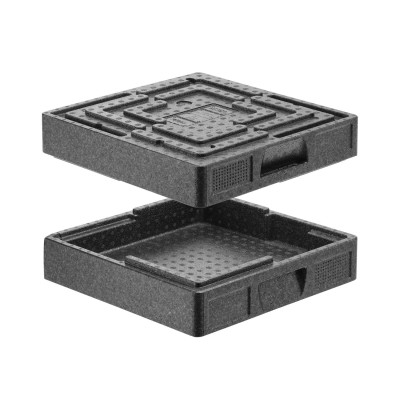 Termoizolační kontejner cateringový Salto, HENDI, Profi Line, 5,5L, 410x410x(H)100mm | 707067