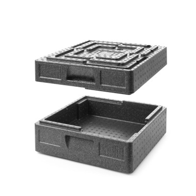 Termoizolační kontejner cateringový Salto, HENDI, Profi Line, 9,8L, 410x410x(H)135mm | 707074