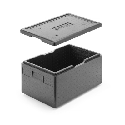 Tepelně izolační nádoba Pyocellan, HENDI, Kitchen Line, GN 1/1, 46L, Černá, 600x400x(H)320mm | 707425