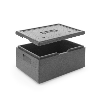 Tepelně izolační nádoba Pyocellan, HENDI, Kitchen Line, GN 1/1, 40L, Černá, 600x400x(H)283mm | 707746