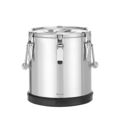 Termoska z nerezové oceli pro přepravu potravin, HENDI, Kitchen Line, 15L, Stříbrná, 300x(H)340mm | 707487