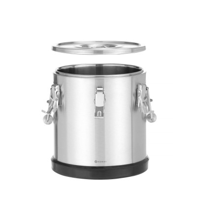 Termoska z nerezové oceli pro přepravu potravin, HENDI, Kitchen Line, 15L, Stříbrná, 300x(H)340mm | 707487