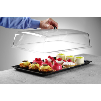 Obdélný podnos s poklopem, HENDI, GN 1/1, 535x335x(H)165mm | 203590