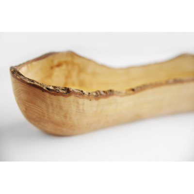 Podlouhlá miska z olivového dřeva, HENDI, 400x90x(H)80mm | 505359