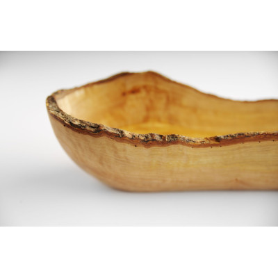 Podlouhlá miska z olivového dřeva, HENDI, 400x90x(H)80mm | 505359