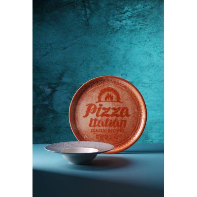 HENDI 778944 | Pizza talíř Kolekce receptů Brick Red, HENDI, Červená, ⌀330mm