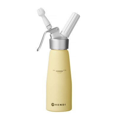 Láhev na šlehačku, HENDI, 0,5L, Pastelově žlutá, 80x(H)260mm | 975855
