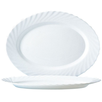 Oválná servírovací mísa Trianon, Arcoroc, 350 mm, Bílá, 350x240x(H)26mm | D6877