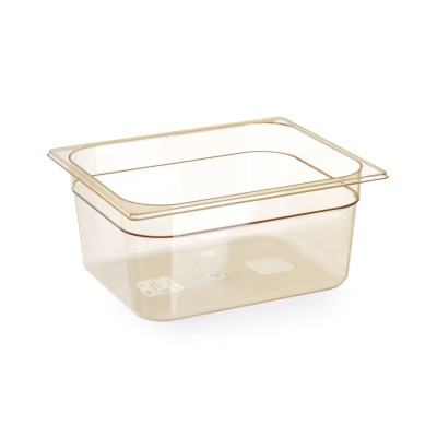 GN 1/2 kontejner, odolný vůči vysokým teplotám, HENDI, GN 1/2, 4L, Průhledná, 325x265x(H)65mm | 869383
