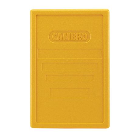Víko pro termoizolační boxy Cam GoBox s horním plněním, Cambro, žluté, Žlutá, 600x400x(H)34mm | EPP3253LID361