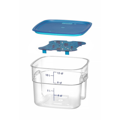 Nádoba na potraviny CamSquares Fresh Pro , Cambro, 11,4L, Průhledná, 289x289x(H)216mm | 12SFSPROCW135