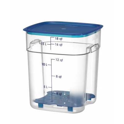Nádoba na potraviny CamSquares Fresh Pro , Cambro, 17,2L, Průhledná, 289x289x(H)327mm | 18SFSPROCW135