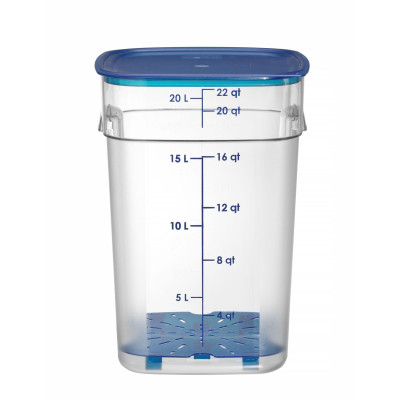 Nádoba na potraviny CamSquares Fresh Pro , Cambro, Camsquare, 20,8L, Průhledná, 289x289x(H)401mm | 22SFSPROCW135