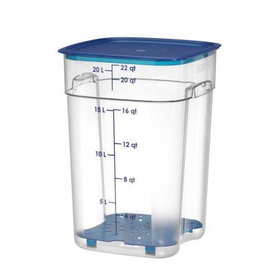 Nádoba na potraviny CamSquares Fresh Pro , Cambro, Camsquare, 20,8L, Průhledná, 289x289x(H)401mm | 22SFSPROCW135