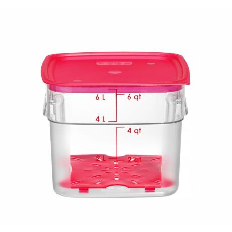 Nádoba na potraviny CamSquares Fresh Pro , Cambro, 5,7L, Průhledná, 229x229x(H)180mm | 6SFSPROCW135