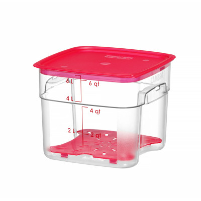 Nádoba na potraviny CamSquares Fresh Pro , Cambro, 5,7L, Průhledná, 229x229x(H)180mm | 6SFSPROCW135