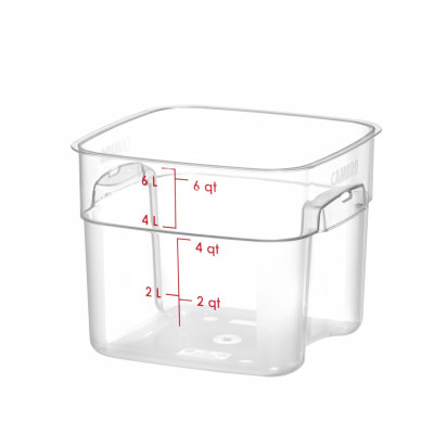 Nádoba na potraviny CamSquares Fresh Pro , Cambro, 5,7L, Průhledná, 229x229x(H)180mm | 6SFSPROCW135