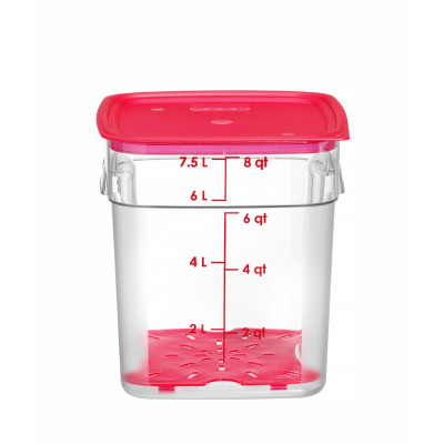 Nádoba na potraviny CamSquares Fresh Pro , Cambro, 7,6L, Průhledná, 229x229x(H)243mm | 8SFSPROCW135