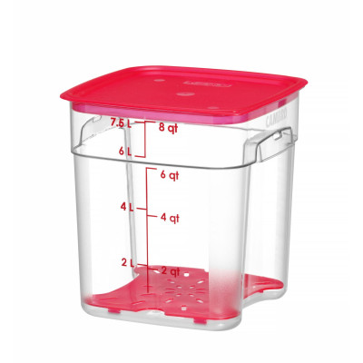 Nádoba na potraviny CamSquares Fresh Pro , Cambro, 7,6L, Průhledná, 229x229x(H)243mm | 8SFSPROCW135