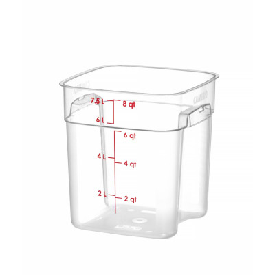 Nádoba na potraviny CamSquares Fresh Pro , Cambro, 7,6L, Průhledná, 229x229x(H)243mm | 8SFSPROCW135
