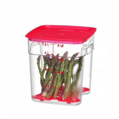 Nádoba na potraviny CamSquares Fresh Pro , Cambro, 7,6L, Průhledná, 229x229x(H)243mm | 8SFSPROCW135