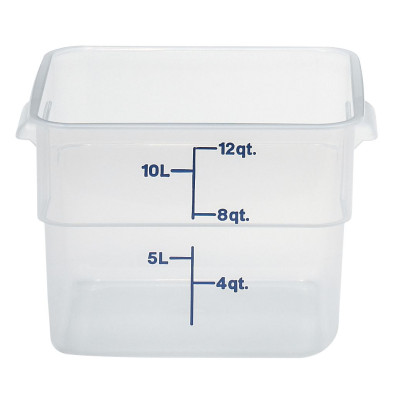 Transparentní polypropylenová nádoba na potraviny CamSquare, Cambro, 11,4 l, 11,4L, Průhledná, 256x310x(H)210mm | 12SFSPP190