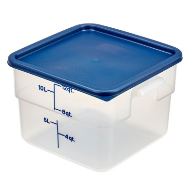 Transparentní polypropylenová nádoba na potraviny CamSquare, Cambro, 11,4 l, 11,4L, Průhledná, 256x310x(H)210mm | 12SFSPP190