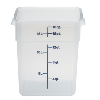Transparentní polypropylenová nádoba na potraviny CamSquare, Cambro, Camsquare, 17,2 l, 17,2L, Průhledná, 256x310x(H)320mm