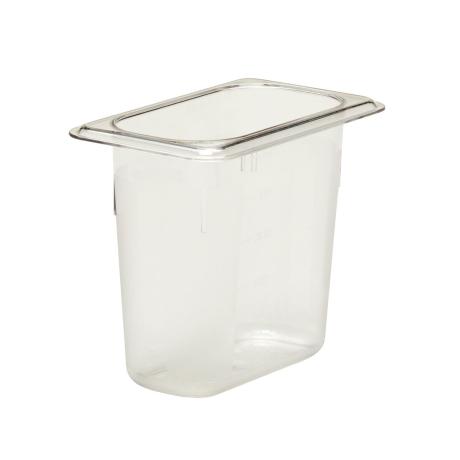 Nádoba Camwear GN 1/9 z polykarbonátu, Cambro, GN 1/9, 1,4L, Průhledná, 108x176x(H)150mm | 96PCW135