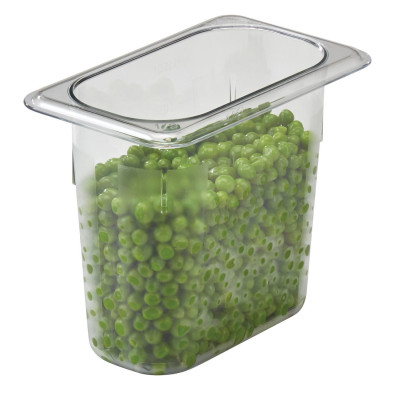 Nádoba Camwear GN 1/9 z polykarbonátu, Cambro, GN 1/9, 1,4L, Průhledná, 108x176x(H)150mm | 96PCW135