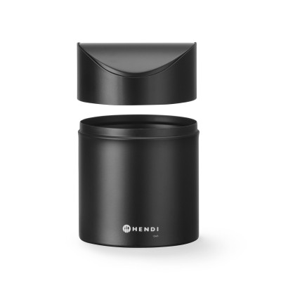 Odpadkový koš na stolek s otočným krytem, HENDI, 1,2L, Černá, 120x(H)165mm | 440773
