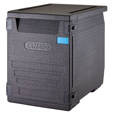 Termoizolační box Cam GoBox s předním plněním pro nádoby 600x400 mm, se 6 vestavěnými drážkami, Cambro, 126 l, s 6 drážkami,