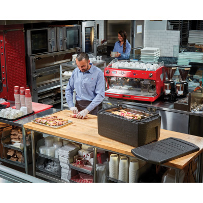 Termoizolační box Cam GoBox, horní plnění, GN 1/1, 46 l, Cambro, Černá, 680x400x(H)321mm | EPP180LH110