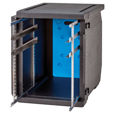 Termoizolační box Cam GoBox s předním plněním, 600x400 mm, s nastavitelnými drážkami, Cambro, 155 l, s nastavitelnými drážkami,