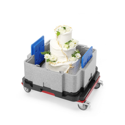 Multifunkční izolovaná nádoba Cam GoBox, Cambro, Světle šedá, 641x641x(H)754mm | EPPMFBE122110