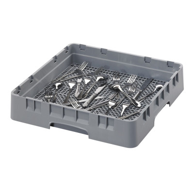 Koš na příbory Camrack 500 x 500 mm do myčky, šedý, Cambro, šedý, Světle šedá, 500x500x(H)101mm | FR258151